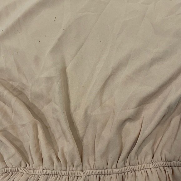 V-Neck High Slit Peach colored dress (see photos for imperfections) - Picture 9 of 11